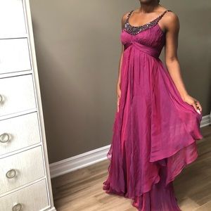 Teri Jon Silk  evening dress